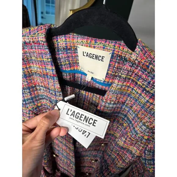 L'Agence Zuri Half Duster Tweed Jacket size 0